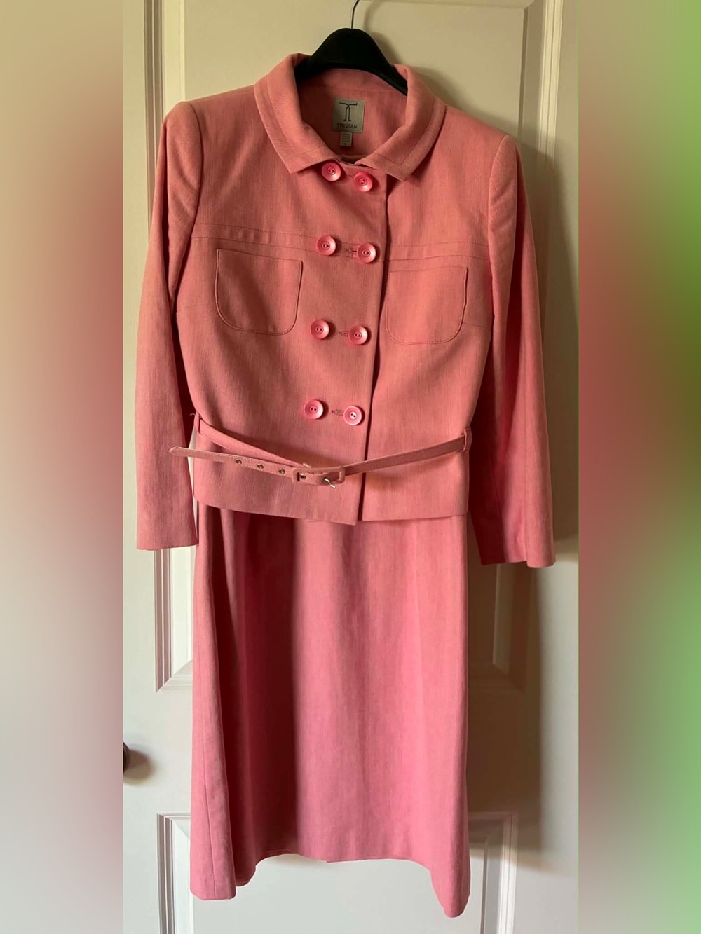 Tristan Pink Herringbone Jacket and dress